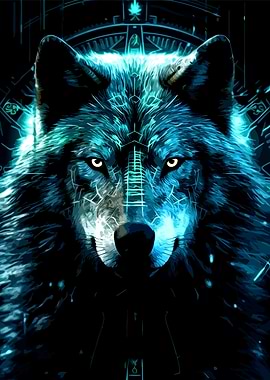 Mystical Wolf Portrait