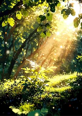 Sunlit Forest Glade