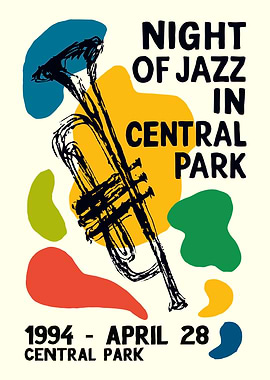 Night of Jazz in Central Park Poster