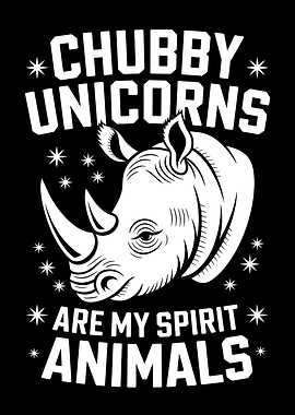Chubby Unicorns Spirit Animal Design