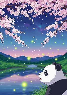 Panda Cherry Blossoms