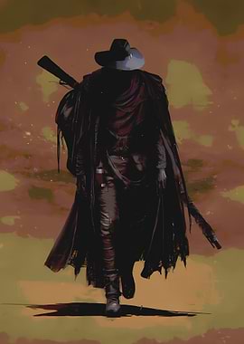 Dark Cowboy with Rifle