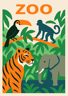 Zoo Animals Illustration