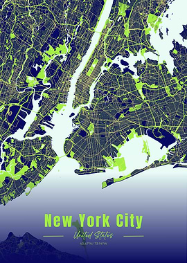 New York City Map Art