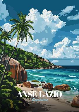 Anse Lazio Seychelles Tropical Beach