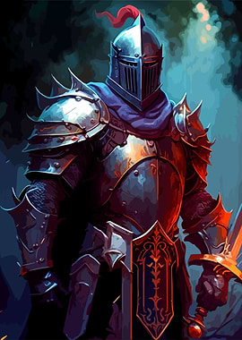 Medieval Knight in Shining Armor