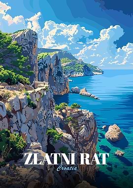 Zlatni Rat Croatia Coastal View