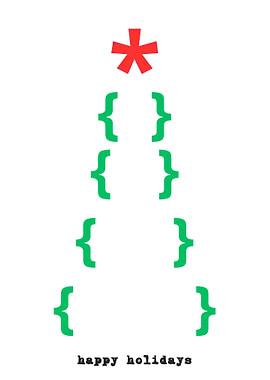 Minimalist Holiday Tree with Brackets