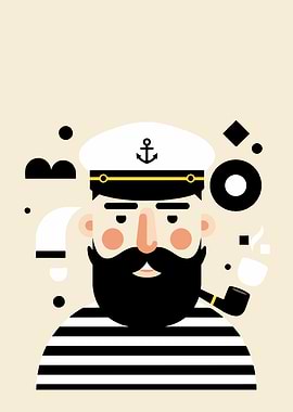 Geometric Sailor Illustration