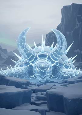 Ice Turtle Fantasy Creature