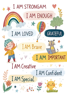 Positive Affirmations Illustration for Children