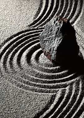 Zen Garden Rock and Sand