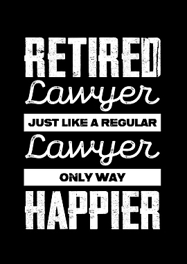 Retired Lawyer Text Art