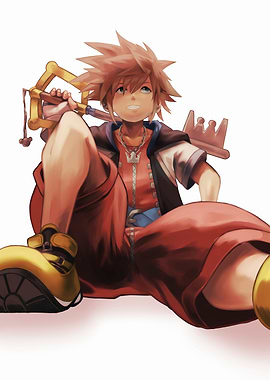 Sora from Kingdom Hearts illustration