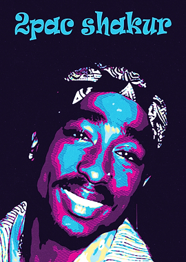 2Pac Shakur Pop Art Portrait