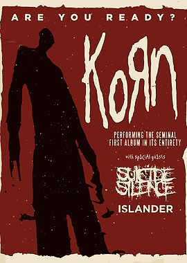 Korn Concert Poster with Suicide Silence