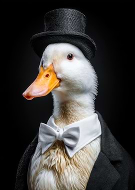 Duck in Tuxedo and Top Hat