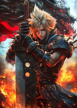 Cloud Strife with Buster Sword