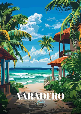 Varadero Cuba Beach Resort Illustration