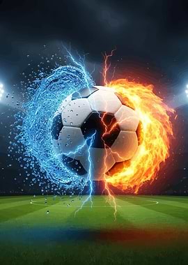 Soccer Ball Fire Water Clash