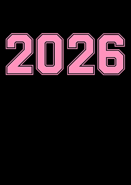 2026 Pink Text on Black