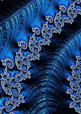 Blue Fractal Abstract