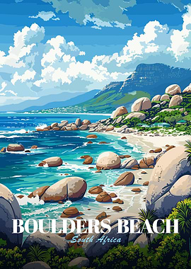 Boulders Beach South Africa Art
