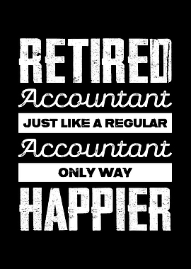 Retired Accountant Text Art