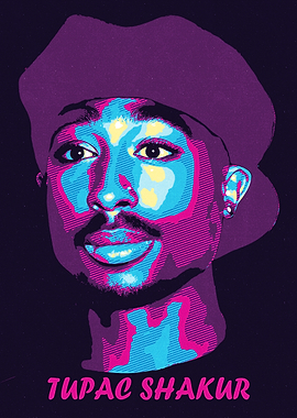 Tupac Shakur Portrait - Pop Art