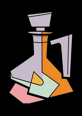 Abstract Decanter Still Life