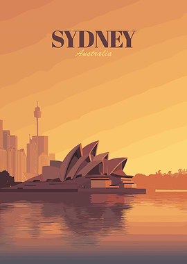 Sydney, Australia Skyline Illustration
