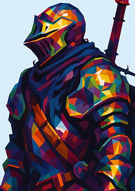 Colorful Knight Digital Art
