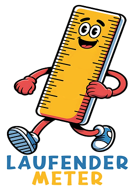 Cartoon Running Ruler - Laufender Meter