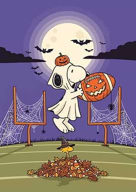 Snoopy Halloween Football