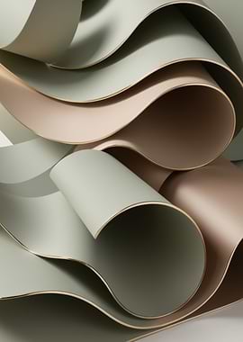 Abstract Pastel Paper Waves