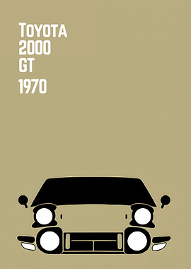 Toyota 2000 GT Minimalist Car Poster