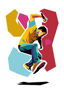 Pop Art Style Rock Illustration