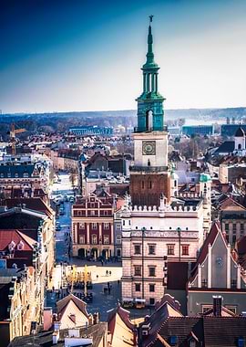 Poznan, Poland: Cityscape with Town Hall