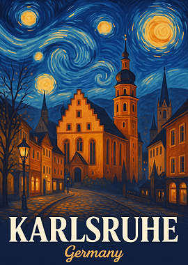 Karlsruhe Germany Travel Poster