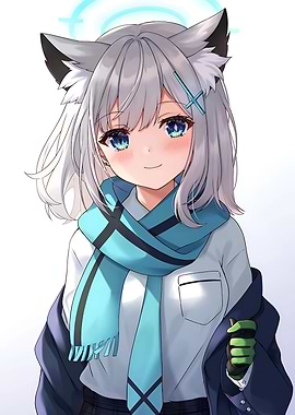 Girl with Wolf Ears and Halo