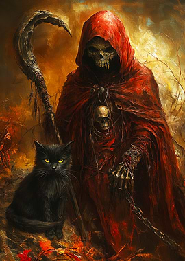 Grim Reaper and Black Cat
