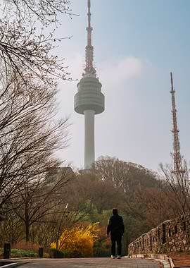 Early Morning at Namsan Tower in Seoul, South Korea