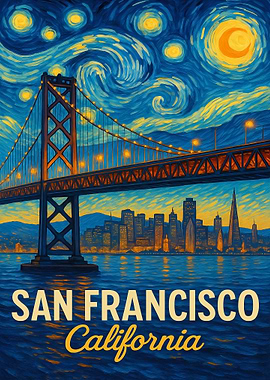 San Francisco California Starry Night