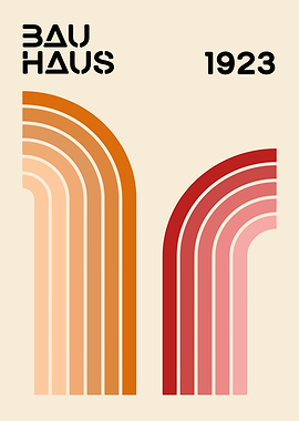 Bauhaus 1923 Abstract Art Poster