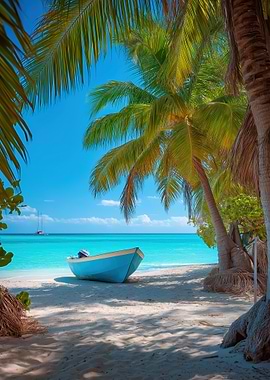 Tropical Beach Boat