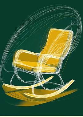 Yellow Rocking Chair