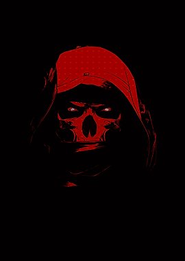 Red Skull in Hooded Sweatshirt