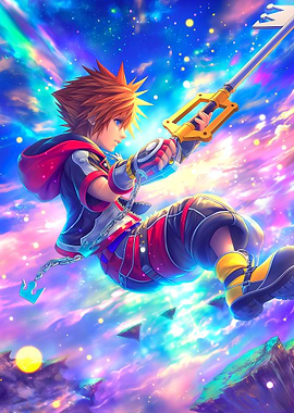 Sora from Kingdom Hearts artwork