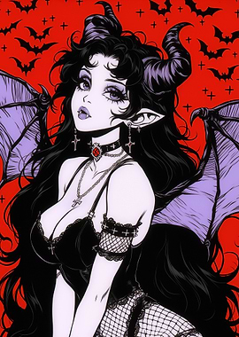 Gothic Anime Vampire Girl