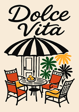 Dolce Vita Outdoor Seating Illustration